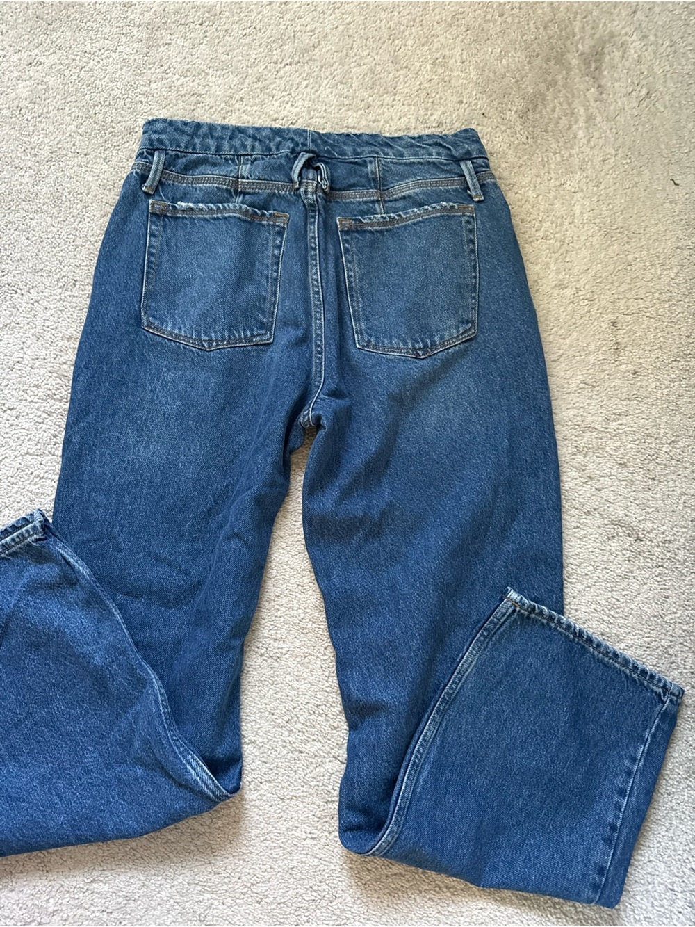 Good American Dark Blue Flare Jeans - Picture 7 of 9